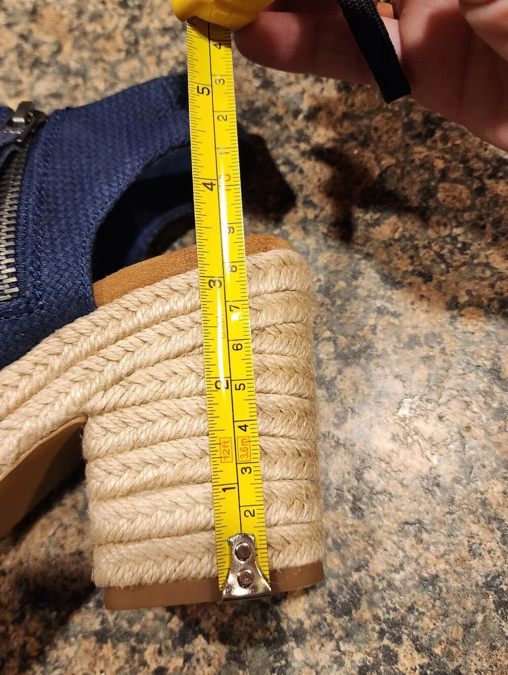 Women’s Toms Majorka Wear Good Navy Espadrille Block Heel Sandals, Size 7.5